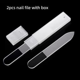 Clear Glass Nail File Buffing Grit Sanding Polishing Grinding Manicure Nail Art Tools Set Professional Glass Nano Nail Saw