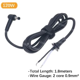 DC 5.5 x 2.5 / 5.5*2.5 Power Supply Plug Connector With Cord / Cable For Toshiba Asus Lenovo Laptop Adapter 1.2m