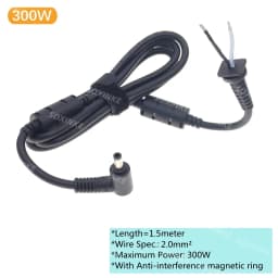 DC 5.5 x 2.5 / 5.5*2.5 Power Supply Plug Connector With Cord / Cable For Toshiba Asus Lenovo Laptop Adapter 1.2m