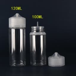 5PCS 30ml-120ml PET Clear Dropper Bottles Vape Juice E Liquid Transparent Empty Oil Containers with CRC Cap Laboratory Supplies