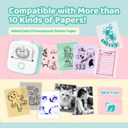 Phomemo T02 Mini Thermal Printer Wireless Mini Pocket Printer, Adhesive Sticker Printer for DIY, Journal, Student Birthday Gift
