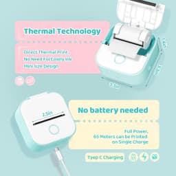 Phomemo T02 Mini Thermal Printer Wireless Mini Pocket Printer, Adhesive Sticker Printer for DIY, Journal, Student Birthday Gift