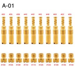 ZSDTRP 20pcs Carburetor Main/Slow Pilot Jet Set Replacement For PWK PWM PE 24 26 28 30 PJ FCR-MX CV Motorcycle Carburetor Jets