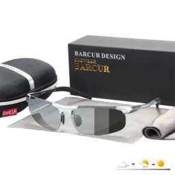 BARCUR Sport Classic Design Aluminum Sunglasses Men Women Polarized Anti-Reflective Photochromic Sun Glasses UV400