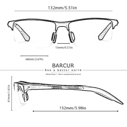 BARCUR Sport Classic Design Aluminum Sunglasses Men Women Polarized Anti-Reflective Photochromic Sun Glasses UV400