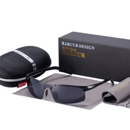 BARCUR Sport Classic Design Aluminum Sunglasses Men Women Polarized Anti-Reflective Photochromic Sun Glasses UV400