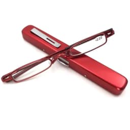 Metal Frame Exquisite Mini Presbyopia Glasses Women Man Resin Lens Portable Pen Holder Ultra Small Reading Glasses +1.0 To +4.0