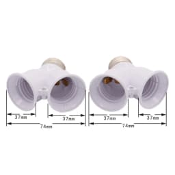 White E27 to 2 E27 Lamp Base Led Lighting Double Screw Bulb Socket Converter Saving LED Light Halogen Lamp Holder 3A