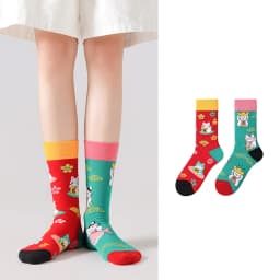 New original AB autumn and winter personalized mid tube combed cotton socks, trendy sports and casual socks