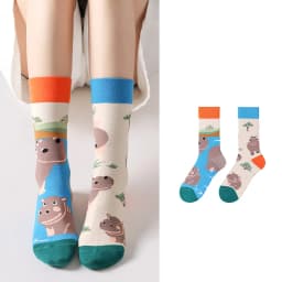 New original AB autumn and winter personalized mid tube combed cotton socks, trendy sports and casual socks
