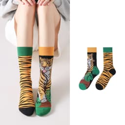 New original AB autumn and winter personalized mid tube combed cotton socks, trendy sports and casual socks