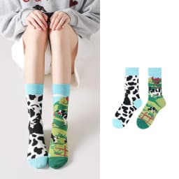 New original AB autumn and winter personalized mid tube combed cotton socks, trendy sports and casual socks