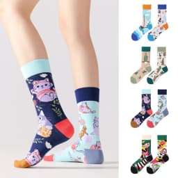 New original AB autumn and winter personalized mid tube combed cotton socks, trendy sports and casual socks