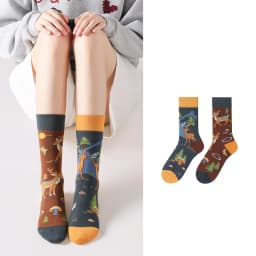 New original AB autumn and winter personalized mid tube combed cotton socks, trendy sports and casual socks