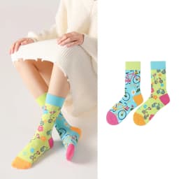 New original AB autumn and winter personalized mid tube combed cotton socks, trendy sports and casual socks