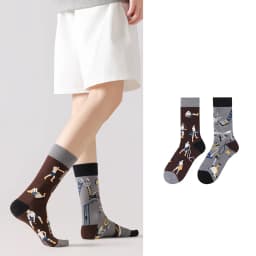 New original AB autumn and winter personalized mid tube combed cotton socks, trendy sports and casual socks