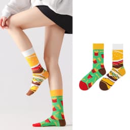 New original AB autumn and winter personalized mid tube combed cotton socks, trendy sports and casual socks