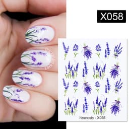 3D Nail Stickers Bronzing Gold Silver Lines Stripe Geometric Design Flowers Gradient Adhesive Slider Papers Nail Art Accessories