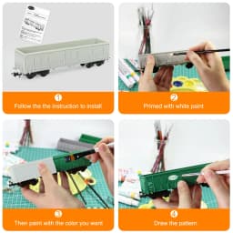 Evemodel 1pc HO Scale 1:87 Blank Unassembled High-side Gondola Car Model Railway Wagon C8742JJ