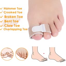 Pexmen 1/2/5/10Pcs Hammer Toe Straightener Toe Splints Cushions Bandages for ProtectorCrooked & Overlapping Toes Protector