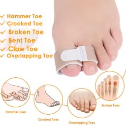 Pexmen 1/2/5/10Pcs Hammer Toe Straightener Toe Splints Cushions Bandages for ProtectorCrooked & Overlapping Toes Protector