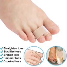 Pexmen 1/2/5/10Pcs Hammer Toe Straightener Toe Splints Cushions Bandages for ProtectorCrooked & Overlapping Toes Protector