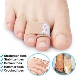 Pexmen 1/2/5/10Pcs Hammer Toe Straightener Toe Splints Cushions Bandages for ProtectorCrooked & Overlapping Toes Protector