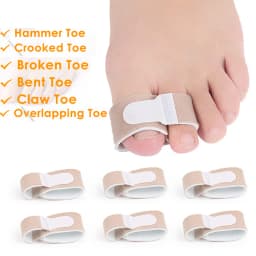 Pexmen 1/2/5/10Pcs Hammer Toe Straightener Toe Splints Cushions Bandages for ProtectorCrooked & Overlapping Toes Protector