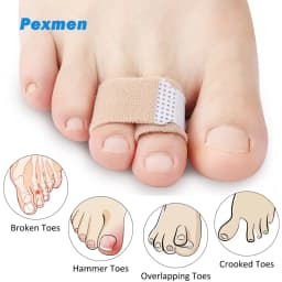 Pexmen 1/2/5/10Pcs Hammer Toe Straightener Toe Splints Cushions Bandages for ProtectorCrooked & Overlapping Toes Protector