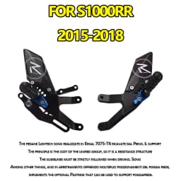 MTKRACING For S1000RR 2015-2018 Rear Sets Heighten Pedal Adjustable Rearsets FootPegs Shift Lever Brake Kit