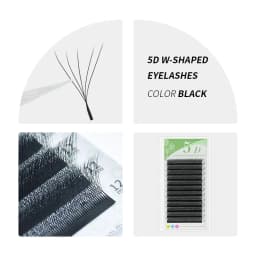 GAHAMACA W-Shape Eyelash Extension 3D/4D/5D YY Lash Extensions Premade Volume Fans Natural Light Faux Mink Lashes Supplies