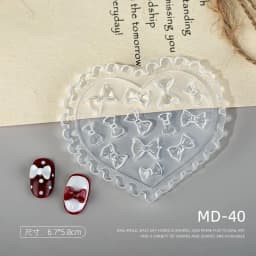 1pc MD01-66 Flower Rose Bowknot Bat Butterfly 3D Acrylic Nail Mold Nail Art Decorations DIY Silicone Nail Art