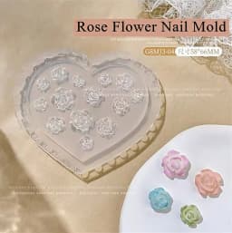 1pc MD01-66 Flower Rose Bowknot Bat Butterfly 3D Acrylic Nail Mold Nail Art Decorations DIY Silicone Nail Art