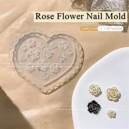 1pc MD01-66 Flower Rose Bowknot Bat Butterfly 3D Acrylic Nail Mold Nail Art Decorations DIY Silicone Nail Art