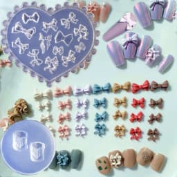 1pc MD01-66 Flower Rose Bowknot Bat Butterfly 3D Acrylic Nail Mold Nail Art Decorations DIY Silicone Nail Art