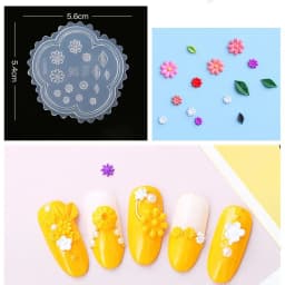 1pc MD01-66 Flower Rose Bowknot Bat Butterfly 3D Acrylic Nail Mold Nail Art Decorations DIY Silicone Nail Art