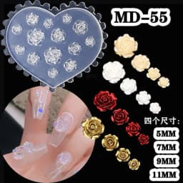 1pc MD01-66 Flower Rose Bowknot Bat Butterfly 3D Acrylic Nail Mold Nail Art Decorations DIY Silicone Nail Art