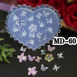 1pc MD01-66 Flower Rose Bowknot Bat Butterfly 3D Acrylic Nail Mold Nail Art Decorations DIY Silicone Nail Art