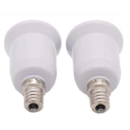 2PCS E12 to E27 Led Lighting Lamp Holder Converter Screw Bulb Socket Adapter LED Saving Light Halogen Lamp Bases 3A 220V White