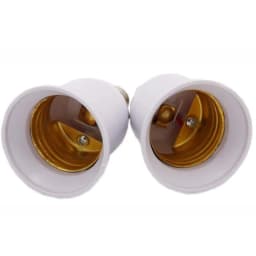 2PCS E12 to E27 Led Lighting Lamp Holder Converter Screw Bulb Socket Adapter LED Saving Light Halogen Lamp Bases 3A 220V White