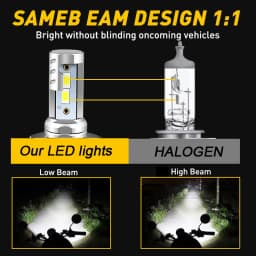1Pc Motorcycle H4 H1S 9003 LED Headlight Hi/Lo Bulbs 4800LM 6000K White CANbus for Kawasaki Z650 / Vulcan S 650/ VersyX300