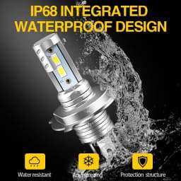 1Pc Motorcycle H4 H1S 9003 LED Headlight Hi/Lo Bulbs 4800LM 6000K White CANbus for Kawasaki Z650 / Vulcan S 650/ VersyX300
