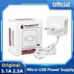 Raspberry Pi 12.5W Power Supply 5.1V 2.5A Micro USB Power Adapter 18AWG Cable for Raspberry Pi 3B+ 3B Zero 2 W EU US UK Plug