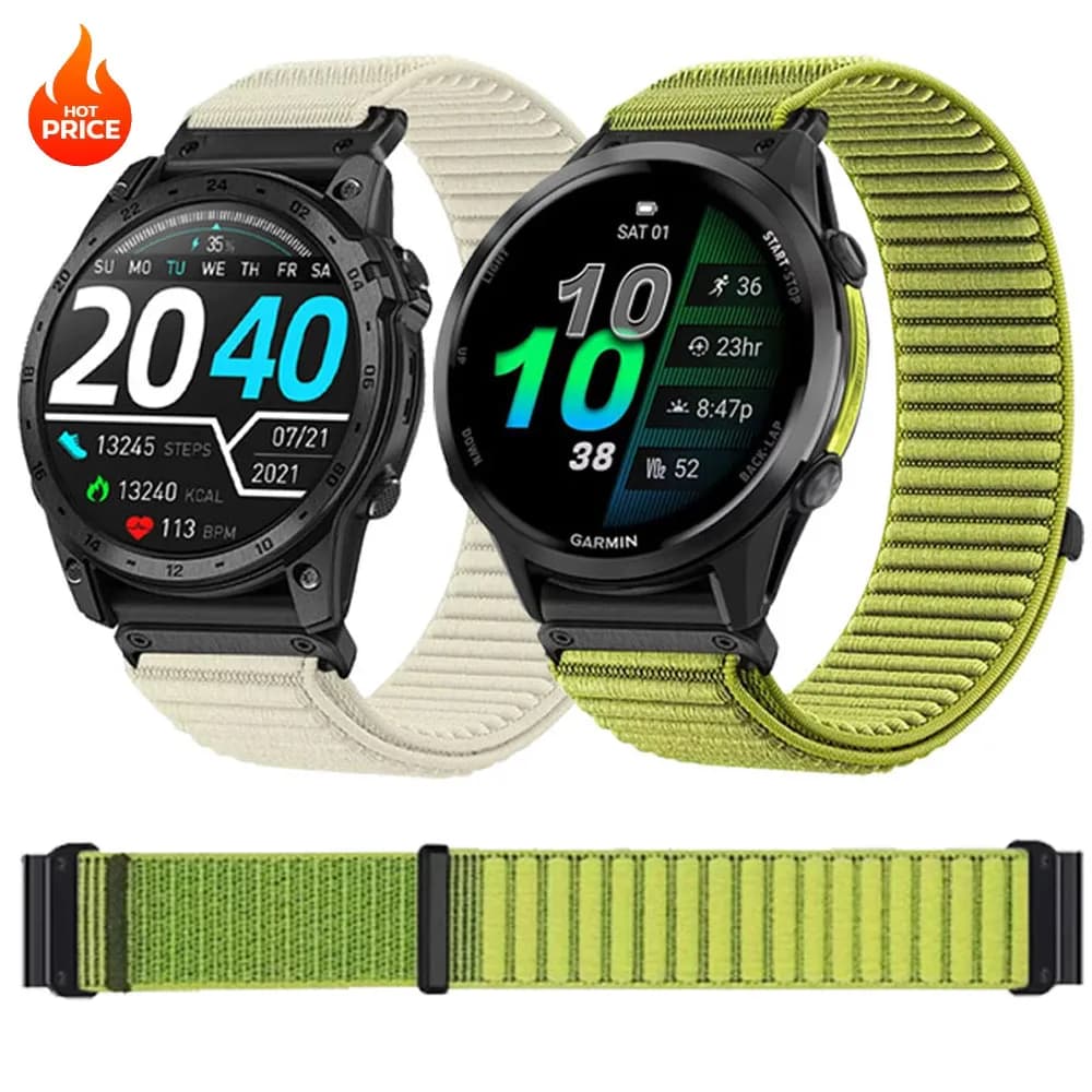 20/22/26mm Quick-release Nylon Strap for Garmin Tactix 8/Quatix 8 51/47mm Bracele Band Garmin Instinct 3/Forerunner 970 965 955