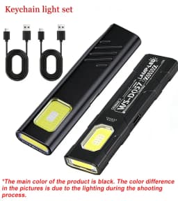 LED COB Flashlight Type C Rechargeable 600LM Portable Mini Torch Pocket Lantern Flood Work Light With Magnet For Emergency