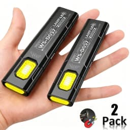 LED COB Flashlight Type C Rechargeable 600LM Portable Mini Torch Pocket Lantern Flood Work Light With Magnet For Emergency