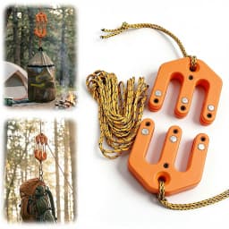 4:1 Mechanical Advantage Pulley Hoist System Heavy Duty Block and Tackle Bear Bag Game Hanger Rope Gear for Outdoor Hunting