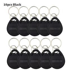 10pcs/20pcs 125KHz Control Keyfobs Rewritable Duplicate Tag TK4100 Proximity Copy Access Card ID Token Ring RFID Cloner Keychain