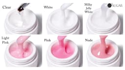 UR SUGAR 6 IN 1 Extension Nail Gel 15ML Clear Quick Builder Nail Gel Semi Permanent Self-leveling UV Construction Gel Soak Off