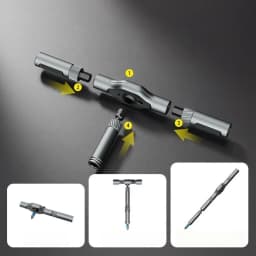 24-in-1 Magnetic Screwdriver Set, DIY Ratchet Driver Kit, Multi-Bit Portable Precision Repair Tool for Furniture, PC & Bicycle